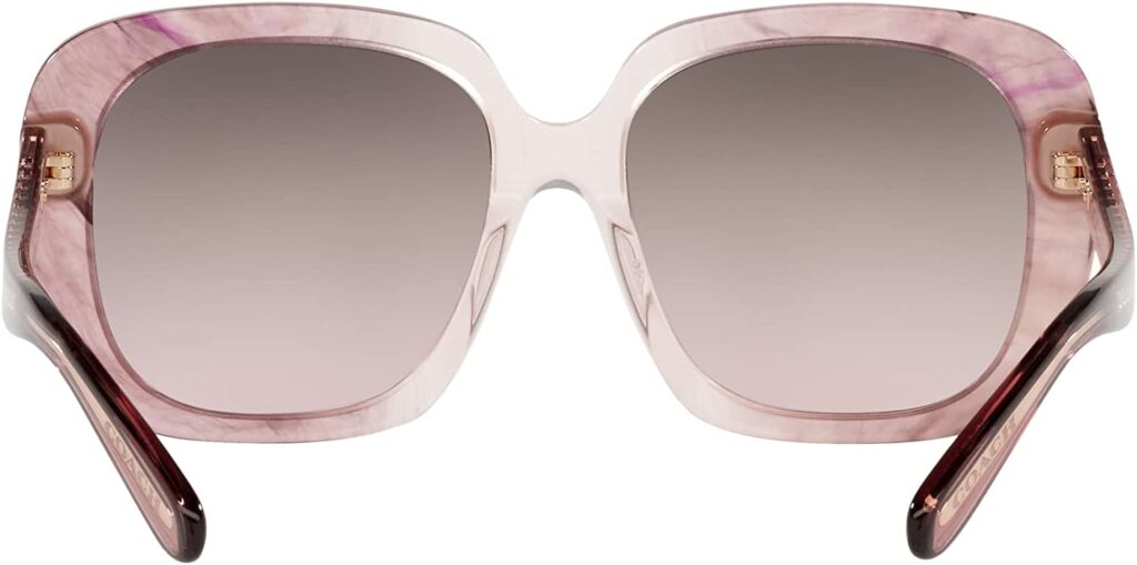 Coach Round Fashion Pink 56mm Sunglasses - Back View