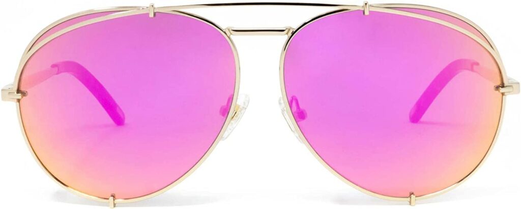 DIFF Koko Pink 63mm Sunglasses - Front View