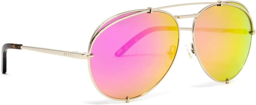 DIFF Koko Pink 63mm Sunglasses - Side View