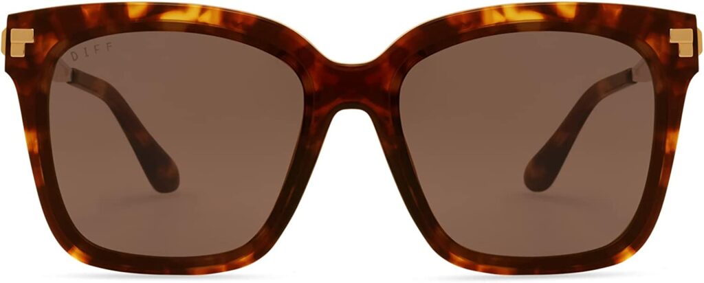 Diff Bella IV Brown 58mm Sunglasses - Front View