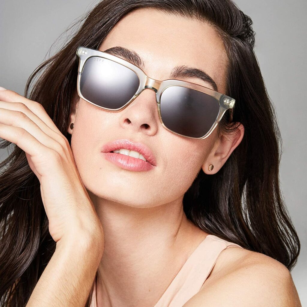Diff Billie Grey 52mm Sunglasses - When Worn 2