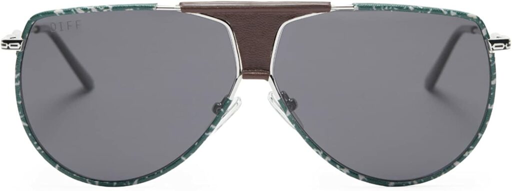 Diff Boba Fett 2.0 Aviator Grey 65mm Sunglasses - Front View