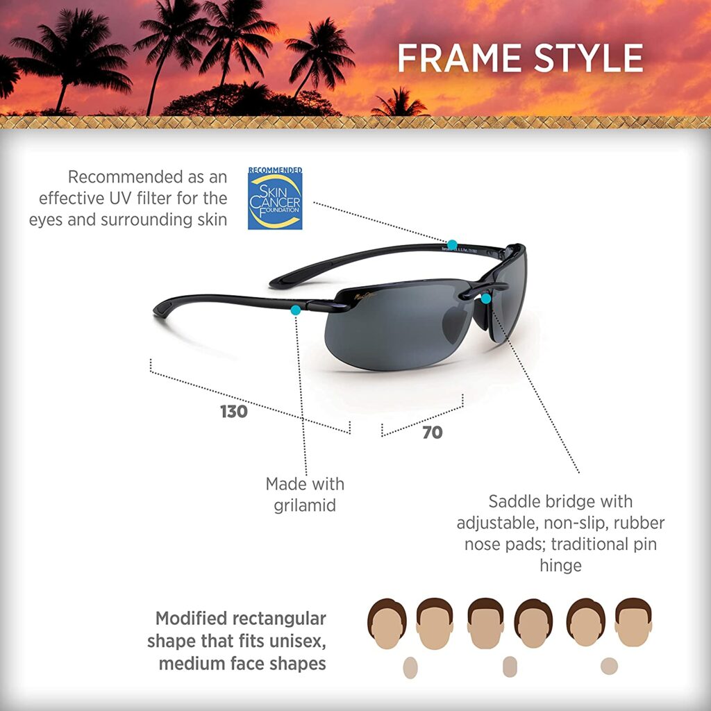 Maui Jim Banyans Black 70mm Sunglasses - Frame Style