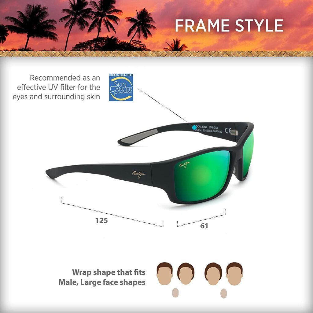 Maui Jim Local Kine Polarised Green 61mm Sunglasses - Frame Style