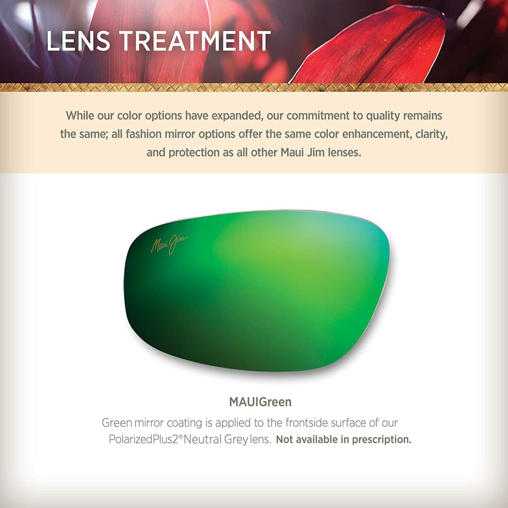 Maui Jim Local Kine Polarised Green 61mm Sunglasses - Lens Treatment