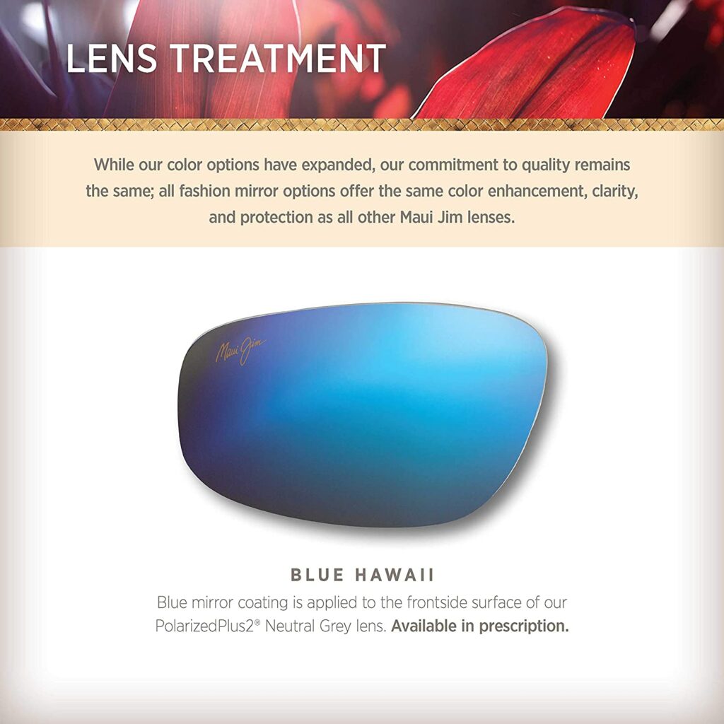 Maui Jim Pokowai Arch Polarised Blue 58mm Sunglasses - Lens Treatment