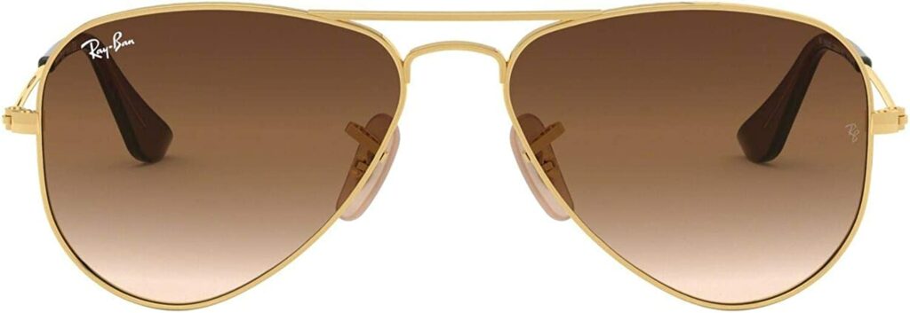 Ray-Ban Aviator Kids Gold 50mm Sunglasses - Front View