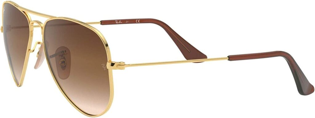 Ray-Ban Aviator Kids Gold 50mm Sunglasses - Side View 2