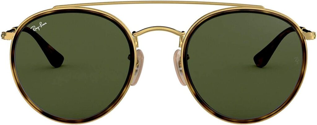 Ray-Ban Round Double Bridge Rb3647n Gold 51mm Sunglasses - Front View