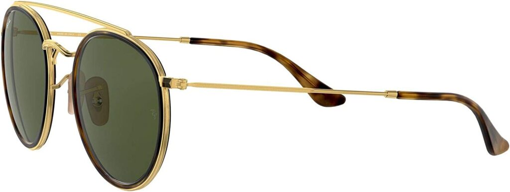 Ray-Ban Round Double Bridge Rb3647n Gold 51mm Sunglasses - Side View 2