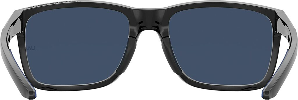 Under Armour Unisex UA Hustle Black 58mm Sunglasses - Back View