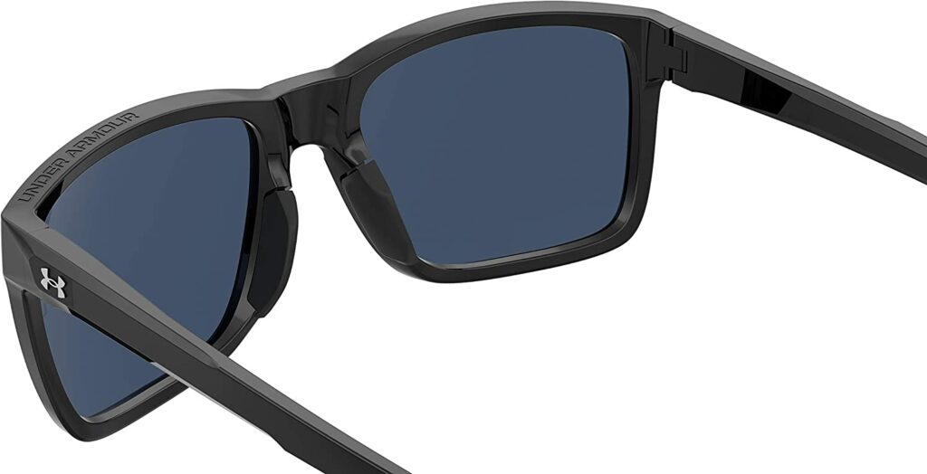 Under Armour Unisex UA Hustle Black 58mm Sunglasses - Back View 2